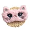 Cute Soft Plush Cat Sleeping Mask for Women Girls, Cute Animal Sleep Eye Cover Mask Eye Funny Blindfold Eyeshade for Night Nap Travel (Pink)