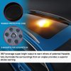 Nrgedzam Led Beacon Strobe Light Magnetic Beacon Lights Roof Top Emergency Strobe Lights For Magnetic For Vehicles Plow Truck Police Car Forklift Tractor Firefighter Clear Lens(Amber&White)