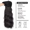 Synthetic Hat Wigs Women Beret Wigs Hair Extensions Fashion Hat with Hair Wigs For Women 20 inch Long Wavy Hair Naturally Connect Autumn Winter Cashmere Cap