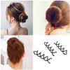 30pcs Spiral Bobby Hair Pins, Non-Scratch Round Tips Twist Screw Hair Pins Middle (Black)