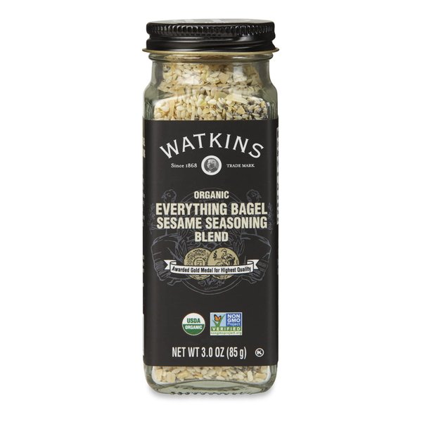Watkins Gourmet Organic Spice Jar, Everything Bagel Sesame Seasoning Blend, 3.0 oz. Bottle, 3-Pack