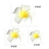 Koolgil Women's Fashion Hawaiian Foam Plumeria Flower Clips Plumeria Flower Bowknot Hair Clip for Bridal Wedding Luau Beach Tropical Vacation Party Hair Decorations (3 Sizes White)