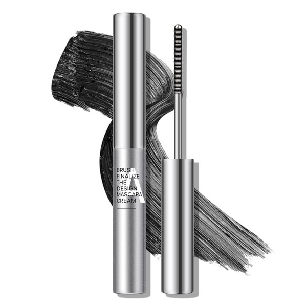FREEORR Washable Metal Mascara Black, Curling Iron Wand 3D Mascara Non-Clumping, Smudge-Proof Extra Slim Mascara with Metal Rod Wand Curling Eyelash Iron Brush Wand Mascara-Black