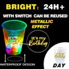 mishunyus 24 Pcs Glow Birthday Party Supplies,Birthday Squad Party Cups,Birthday Decorations Party Favor for 21st 30th 40th 50th 60th Night Event,16oz Cups(Birthday Squad & It's My Birthday)