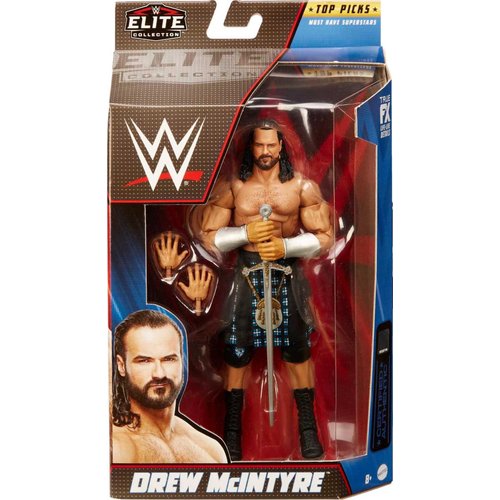 Mattel WWE Drew McIntyre Top Picks Elite Collection Action Figure with Accessories, 6-inch Posable Collectible Gift for WWE Fans Ages 8 Years Old & Up