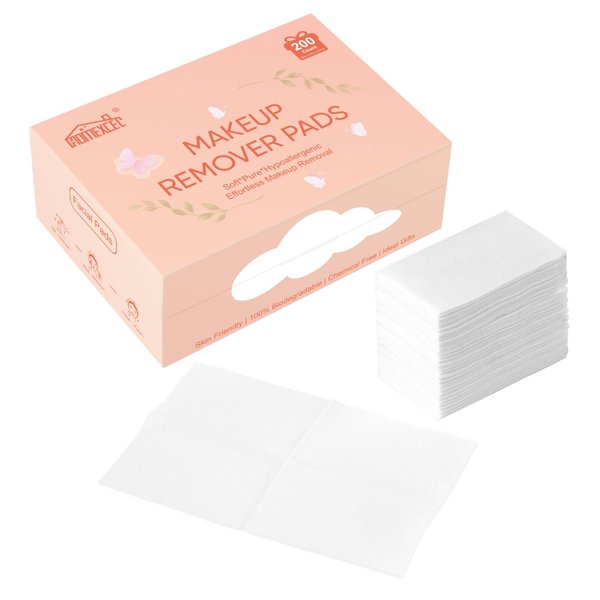 HOMEXCEL All-Purpose Lint-Free Esthetic Makeup Wipes 200 Count-Premium Eye Makeup Remover Pads-Hypoallergenic Face Pads for DIY Toner Mask, Eye Makeup or Nail Polish Removal