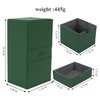 AEGIS GUARDIAN Card Deck Box for MTG with 3 Tray Commander Deck Box Hold 200+ Double Sleeved Cards, PU Leather 7 Strong Magnets Card Storage Box Deck Game Case for TCG CCG, Green