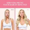 GOO GOO Clip in Hair Extensions Real Human Hair, 16inch 110g 7Pcs, 60A Platinum Blonde, Remy Human Hair Extensions Clip ins for Women, Natural Human Hair