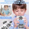 Amzelas Kids Camera Instant Print Photos Christmas Birthday Gifts for Boys Girls Age 3-12 HD Digital Video Cameras for Toddler Portable Toy for 3 4 5 6 7 8 9 Year Old Children with 32GB Card (Blue)