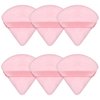 Pimoys 6 Pieces Pink Powder Puff Face Soft Triangle for Loose Powder, Velour Makeup Sponge Set Setting Powder Puff Beauty Makeup Tools