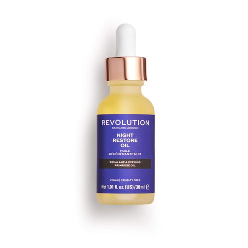 Revolution Skincare Night Restore Oil, Body Oil To Promote Skin's Natural Radiance, Vegan & Cruelty Free, 1.01fl.oz/30ml