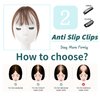 DIFEI Clip in Bangs,360°Cover Bangs Hair Clip 100% Real Human Hair,Clip on Bangs for Women Fake 3D French Bangs Bangs for Daily Wear (Medium Brown#11)
