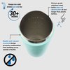 Ice Shaker 26 Oz Shaker Bottle, Stainless Steel Water Bottle and Protein Shaker, As Seen on Shark Tank, Reusable Stainless Steel Water Bottle, Gym Water Bottle, Mint