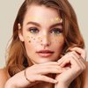 Konsait 20 Sheets Face Tattoos, Gold Star Butterfly Flowers Fake Face Tattoos, Metallic Temporary Tattoos for Women Girls, Temporary Face Tattoos for Parties Makeup Festival Accessories