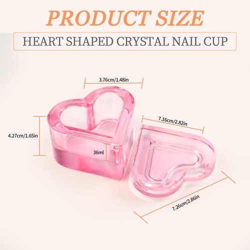 Dappen Dish for Monomer, Acrylic Liquid Powder Nail Dappen Dish with Lid, Glass Crystal Cup Monomer Holder, Acetone Bowl for Nail Supplies, Glassware Tools for Nail Salon or Home Use