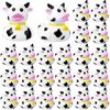 Relaxgiant 24 Pcs Cow Ducks Mini Cow Rubber Ducks Bulk Cow Print Duck for Birthday Party Favors Baby Shower Kids Boys Girls Bathtub Swimming Pool Pond Car Party Decorations (Pink Girl)
