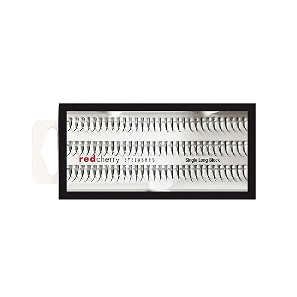Red Cherry Single Long Individual Lashes, Black (Pack of 6)