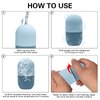 Ice Face Roller, Ice Roller for Face and Eye,Puffiness Relief,Face Roller Skin Care,Tighten Skin,Silicone Facial Massage Ice Mold,Reusable Face Massage,Ice Mold for Face Beauty Gift for Women (Blue)