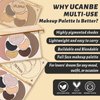UCANBE All in One Makeup Kit - 4 Shimmer Matte Eyeshadow, 1 Pink Blush, 1 Bronzer Contour, 1 Illuminator Highlighter Makeup Palette Make Up Sets for Women Girls Teens Gift (04)