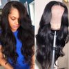 Wingirl 13×4 Lace Front Human Hair Wigs for Women 12A HD Transparent Body Wave Lace Front Wigs Human Hair Pre Plucked Bleached Knots (18 Inch (Pack of 1), 220% 1B# Color)