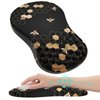 iCasso Ergonomic Mouse Pad Wrist Support, Wrist Rest, Comfortable Computer Gel Mouse Pad for Laptop, Memory Foam,Pain Relief Mousepad with Non-Slip PU Base for Office Home (Honeycomb)