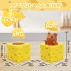 FSFHSJ 3PCS Animal Squishes Toys, Squirrel Pop-up Toys in Cottage Cheese, Cute Mice Squeeze Toys for Kids ,Mouse Pop Up Fidget Toys ，Cheese Squirrel Cup Fidget Toys for Adults Anxiety ADHD