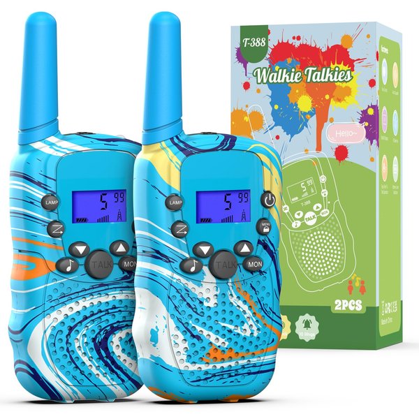 Selieve Toys Gifts for 3 4 5 6 7 8 Year Old Boys, Walkie Talkies Kids 22 Channel 2 Pack with LED Flashlight & VOX Function, Boys Toys Age 3-12 Year Old Children for Outside, Camping, Hiking