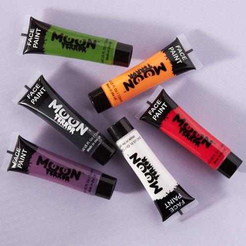Halloween Face Paint Body Paint by Moon Terror - Midnight Black - SFX Make up, Special Effects Make up - 0.40fl oz
