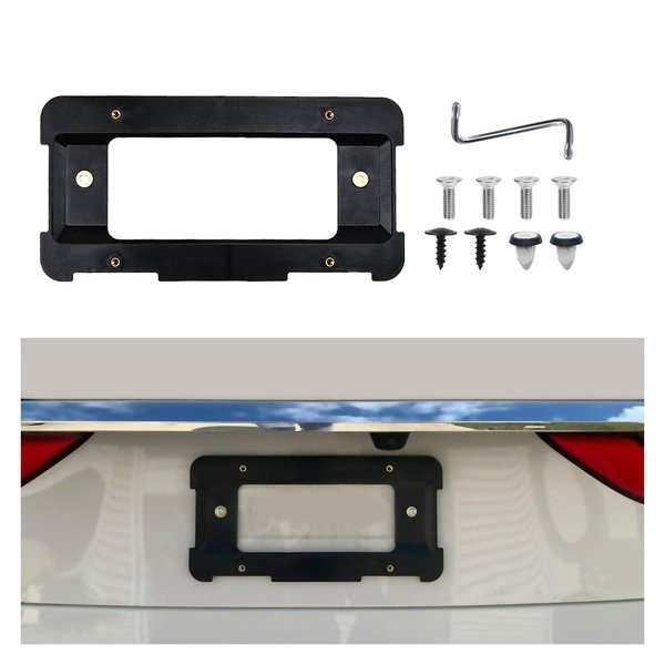 Augeny Car License Plate Frame, Rustproof Car License Plate Frame with Screws and Wrench, Front and Back License Plate Protector for Series 3, 5, 7 and X1, X3, X4, X5, X6