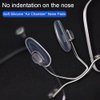 PTSLKHN Pushin Eyeglass Nose Pads, 5 Pairs of 15x8mm Soft Silicone Air Chamber Glasses Nose Pad, Glasses Nose Pads Replacement Kit with Glasses Cleaning Cloth
