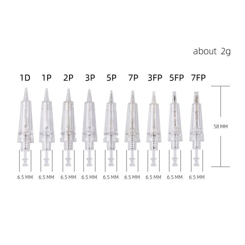 20pcs/Set Permanent Makeup Tattoo Needle Cartridges Disposable Eyebrow Cartridge Needles for Tatto Machine for Eyebrow Eyliner Lip (20pcs 3P)
