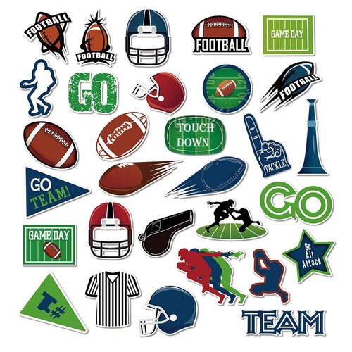 Anor Wishlife Football Luggage Stickers(60pcs),Football Laptop Stickers,Football Laptop Stickers,Football Notebooks Stickers,Football PVC Waterproof Stickers for Kids,Adults,Cars,Motorcycles,Bicycles
