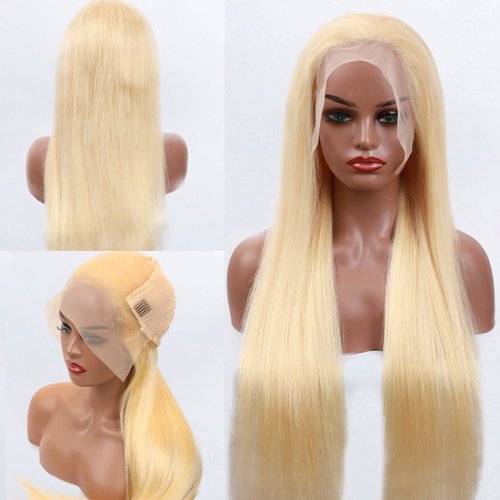 SUNKASA 613 Lace Front Wig Human Hair 13x6 Transparent Lace Straight Blonde Lace Front Wigs Human Hair HD Lace Frontal Wigs Human Hair Glueles 26inch