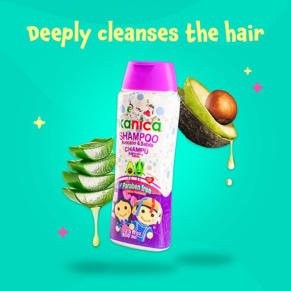 Kanica Shampoo and Hair Gel Avocado Kit, Paraben Free | (13.5 fl oz) Shampoo + (9.29 fl oz) Hair Gel