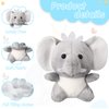 Wettarn 24 Pcs Mini Elephant Stuffed Animals 3.1 Inch Cute Elephant Plush Toys Baby Stuffed Elephant Toy for Baby Shower Boys Girls Elephant Themed Birthday Party Gifts Bedroom Living Room Decoration
