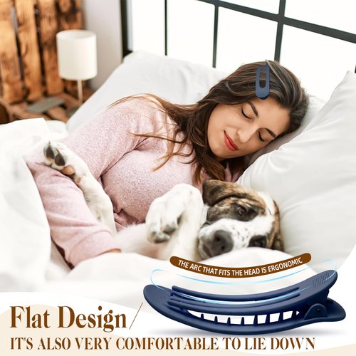 6PCS Flat Hair Clips Stylish Lay Flat Flower Claw Clips for Women Matte Non-slip Hair Clips Hair Barrettes for Girls Hair Accessories - Set C