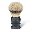 Edwin Jagger 1EJ466 Medium Silver Tip Badger Shaving Brush, Imitation Ebony for use with Shaving Cream or Soap for Men
