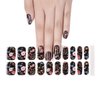 LabTabBa Semi Cured Gel Nail Strips - 20pcs Glaze Gel Nail Stickers, Salon Quality DIY Nail Wraps, Nail Stickers for Easy Application, UV Light Required