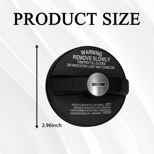 BEYPOVK Locking Gas Cap, Lock Fuel Tank Cover With 2 Keys Compatible with Chevy Silverado Camaro, Toyota 4Runner, Cadillac, Nissan Mazda, Replace #10504 77300-47020 (Black)