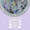 Stunt Trainer Cheer Glitter Face Body Makeup Peel Off Gel Chunky Holographic 15 Colors 1.6oz Vegan Cruelty Free Nontoxic Cheerleader Cheerleading Makeup