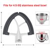 Flex Edge Beater for Kitchenaid Mixer, 4.5-5 Quart for Kitchen Aid Paddle Attachment, Fits Tilt-Head for Kitchenaid Mixer Attachments with Flexible Silicone Edges Bowl Scraper By FOCOllK