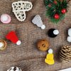 RONYOUNG 44PCS Mini Knitting Hats Christmas Mini Knitting Doll Hats Mini Wool Hat for Christmas Ornaments DIY Art and Craft