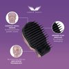 Tangle Angel Detangler Hair Brush - Heat & Water Resistant Compact Hair Brush Skull Design - Detangling Brush for Shower & Blow Drying - Anti Static Small Hairbrush with Soft Bristles - Pink Chrome