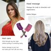 MOODKEY 2PCS Curved Vented Hair Brush Boar Bristle Hair Brushes Paddle Detangling Brush Professional Styling Hairbrushes Detangler for Women/Men/Kids Wet Dry Thick Curly Straight Hair (Pink+Purple)