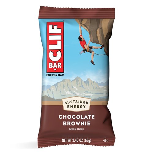 CLIF BAR - Chocolate Brownie Flavor - Made with Organic Oats - Non-GMO - Plant Based - Energy Bars - 2.4 oz. (12 Pack)