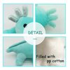 1Pcs Axolotl Plush Toys,10.8 Inch Lovely Soft Stuffed Pillow Dolls Toy Home Decoration for Kids Toddler Adult, Cute and Cuddly Axolotl Stuffed Animal Figure Gifts Christmas Halloween Birthday(Blue)