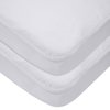 American Baby Company 2 Pack Waterproof Fitted Crib and Toddler Mattress Protector, Quilted and Noiseless Crib & Toddler Mattress Pad Cover, White (Little Lamb), 52"x28"x9"