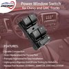 Window Switch Driver Side Master Power Switch - Compatible with 2007-2013 Chevy Silverado Traverse HHR, GMC Sierra Yukon - Replaces# 20945129, 25789692