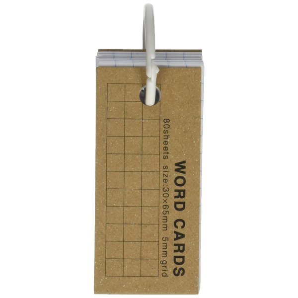 Mini Blank Flash Cards with Binder Ring - 1.25 X 2.5 Set of 8 Decks, 80 Cards Each (640 Cards) by word cards
