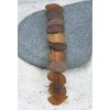 Genuine Surf Tumbled Frosted Brown Sea Glass French Barrette Hair Clip 4" or 100 mm Length - Quantity of 1